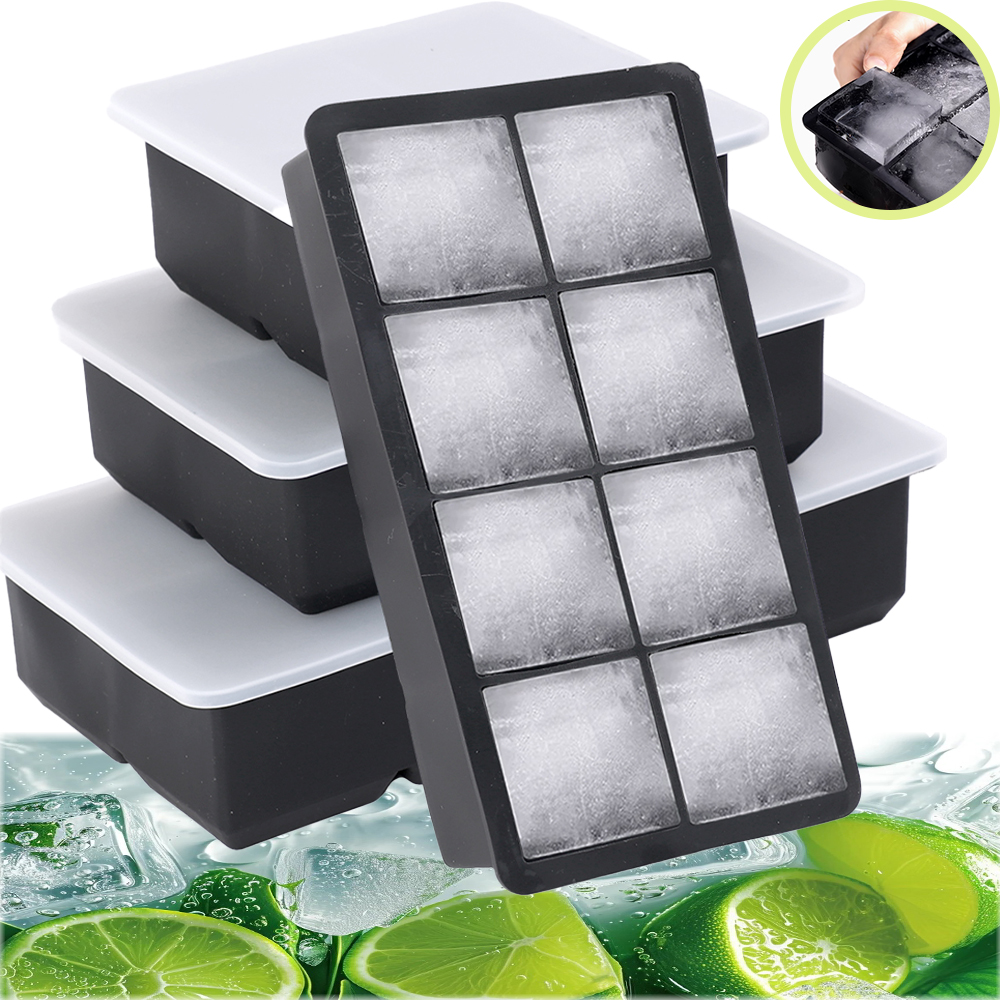Wine Beer Refrigerator - 4/6/8/Grid Big Ice Tray Mold Box