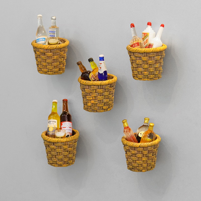 Wine Beer Gift Baskets - Basket Liquor Wine Beer Bottle 3D
