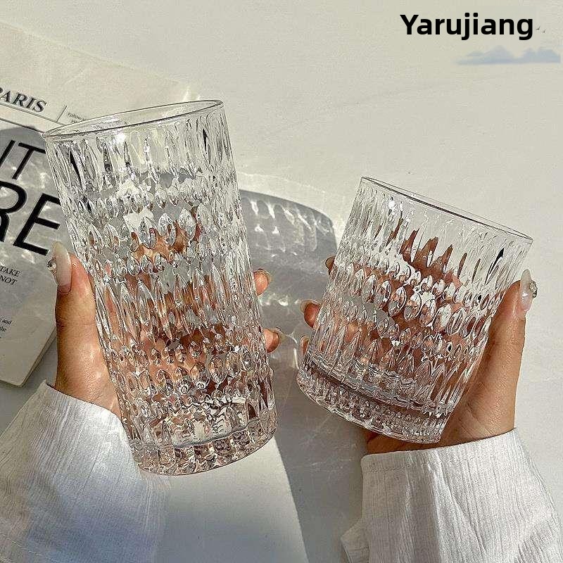 Wine In Beer Glass - Nordic Style Embossed Glass Cup Luxury