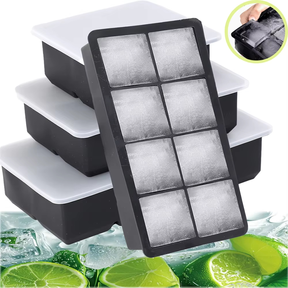 Wine Beer Refrigerator - 4/6/8/Grid Big Ice Tray Mold Box