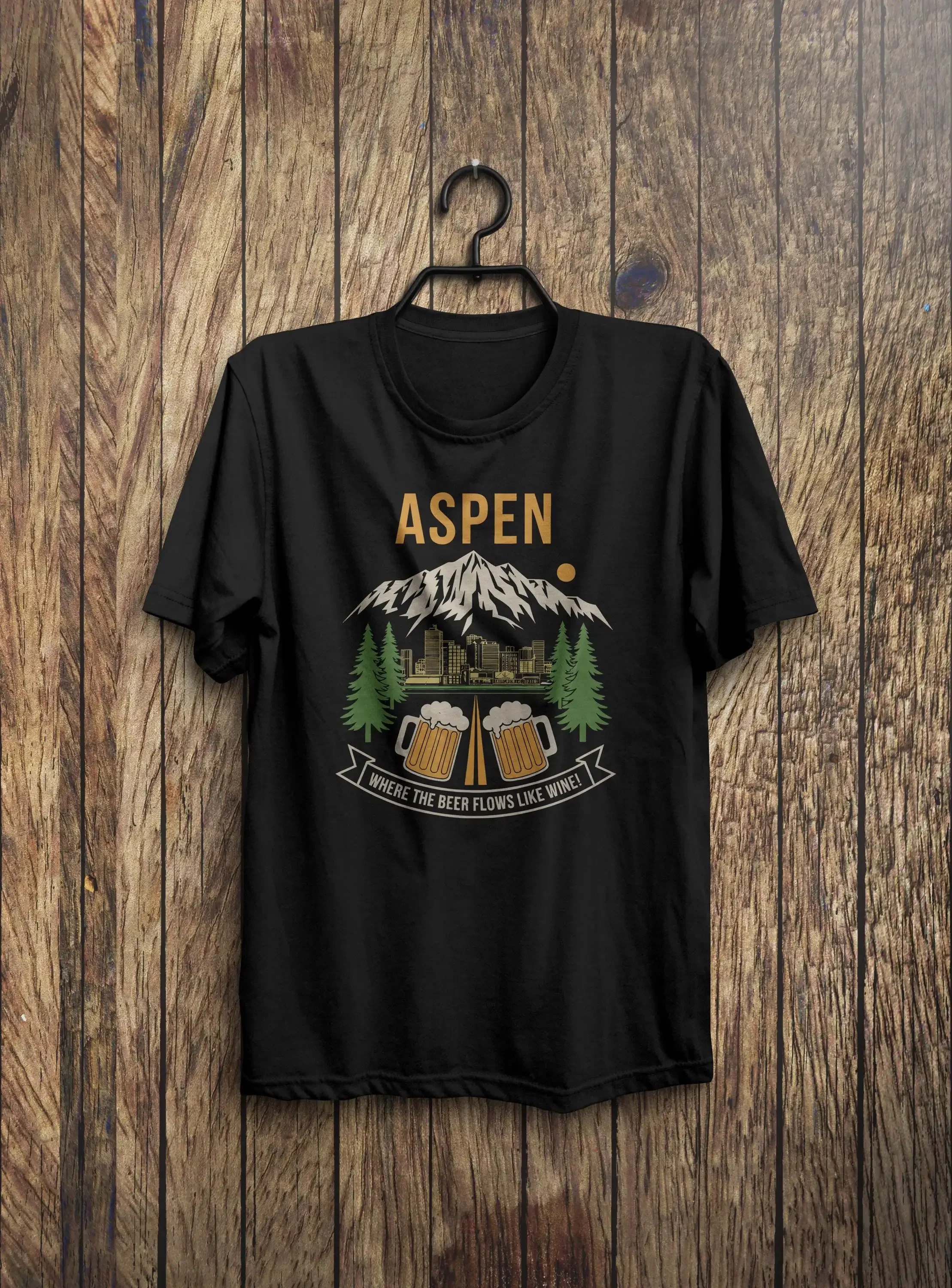 Aspen T Shirt Funny Where The  - Wine Like Beer recensione e prezzo