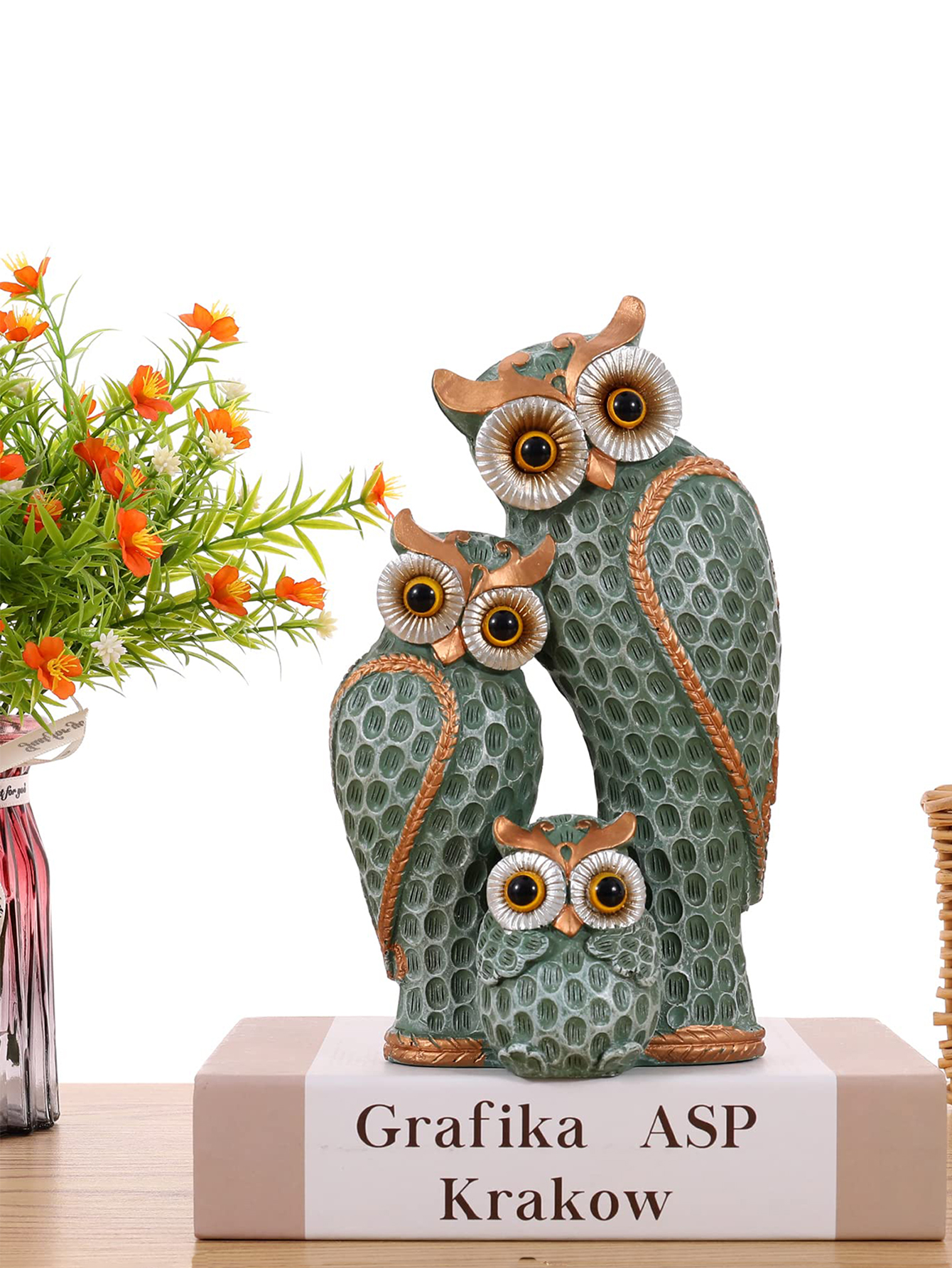 1pc Resin Owl Family Animal De - Wine Beer Refrigerator recensione e prezzo
