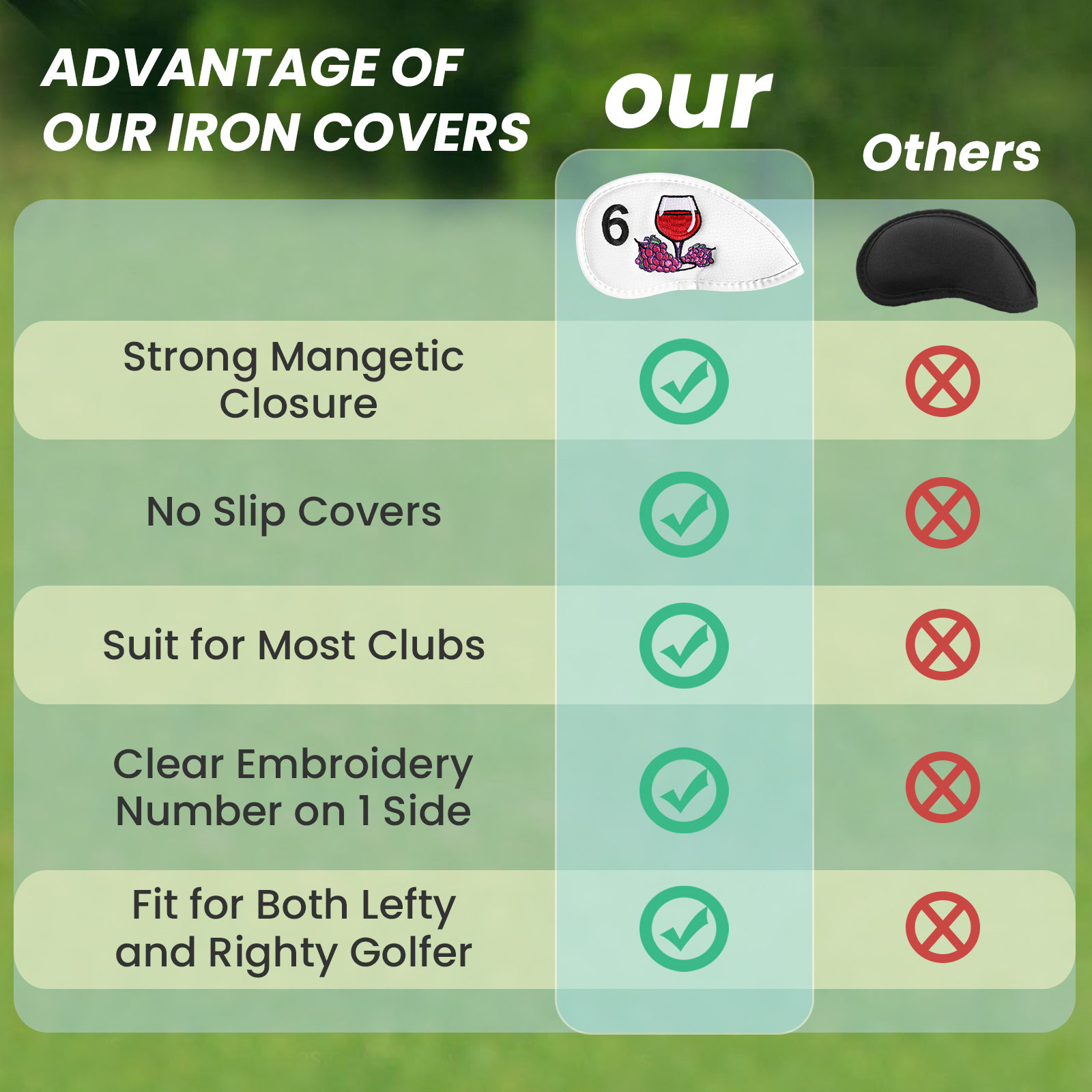 Magnetic Golf Club Head Covers - Wine & Beer Emporium recensione e prezzo