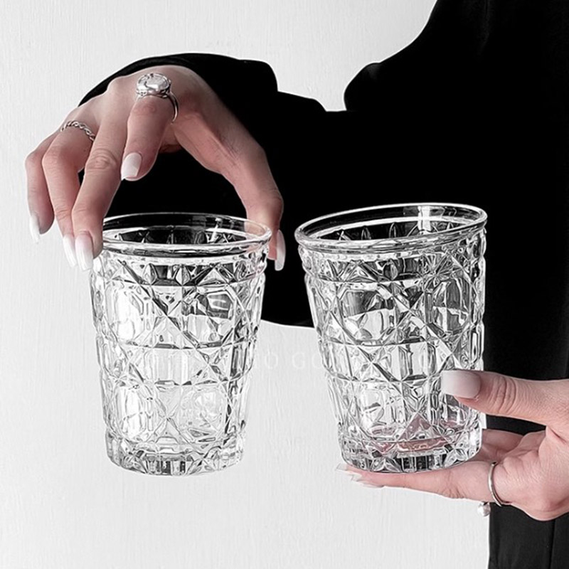 2pcs 310ml Vintage Diamond Pat - Wine In Beer Glass recensione e prezzo