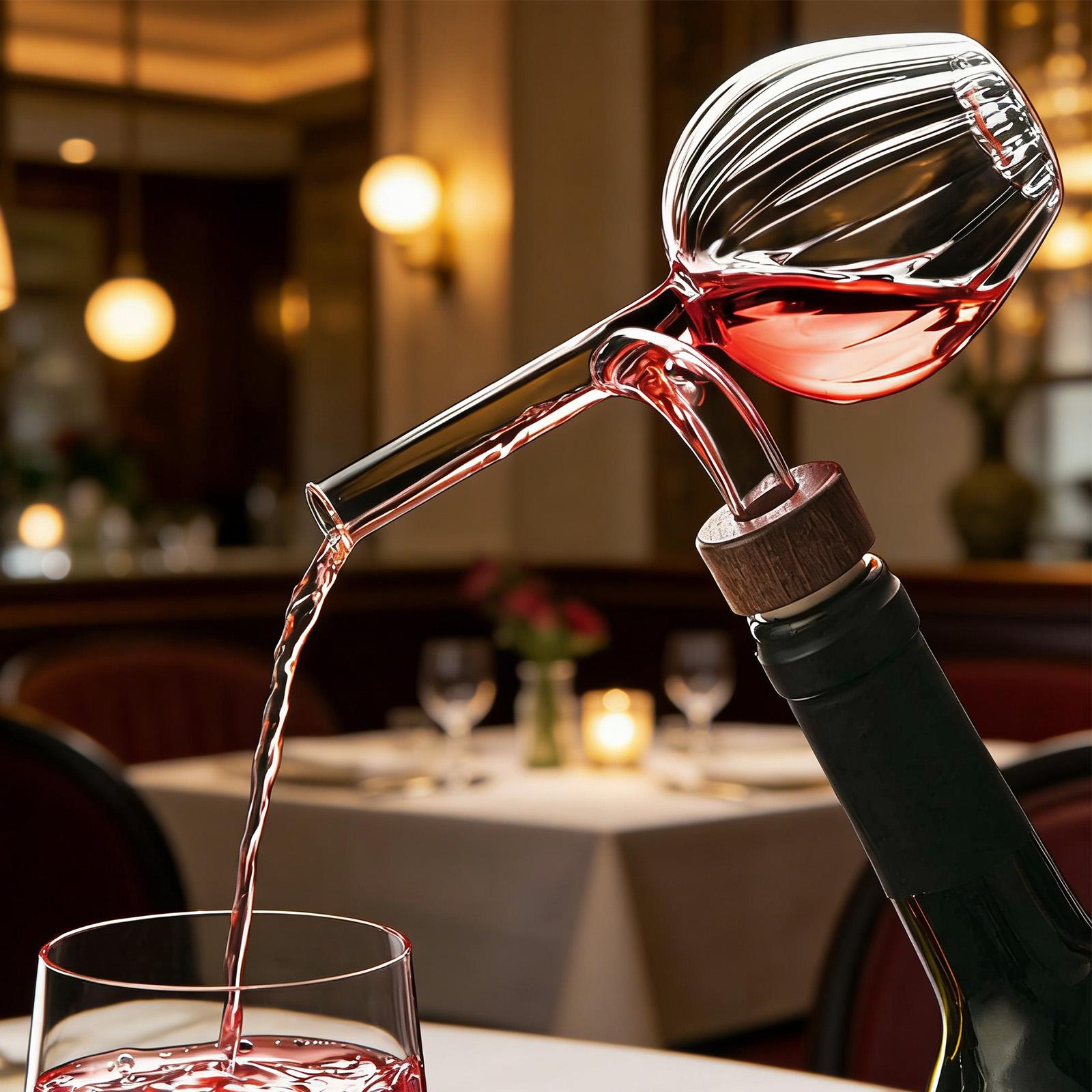 Modern Transparent Red Decante - Wine Aerator Pour recensione e prezzo