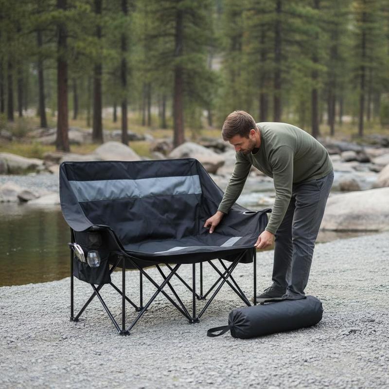 Double Camping Chair, Oversize - Wine Bag Carry Two recensione e prezzo