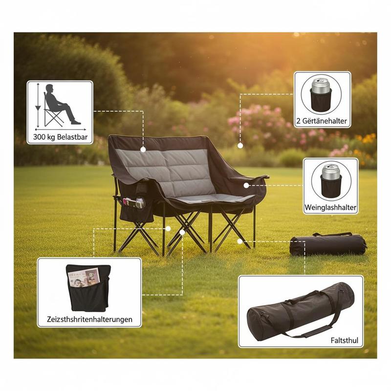 Double Camping Chair, Oversize - Wine Bag Carry Two recensione e prezzo