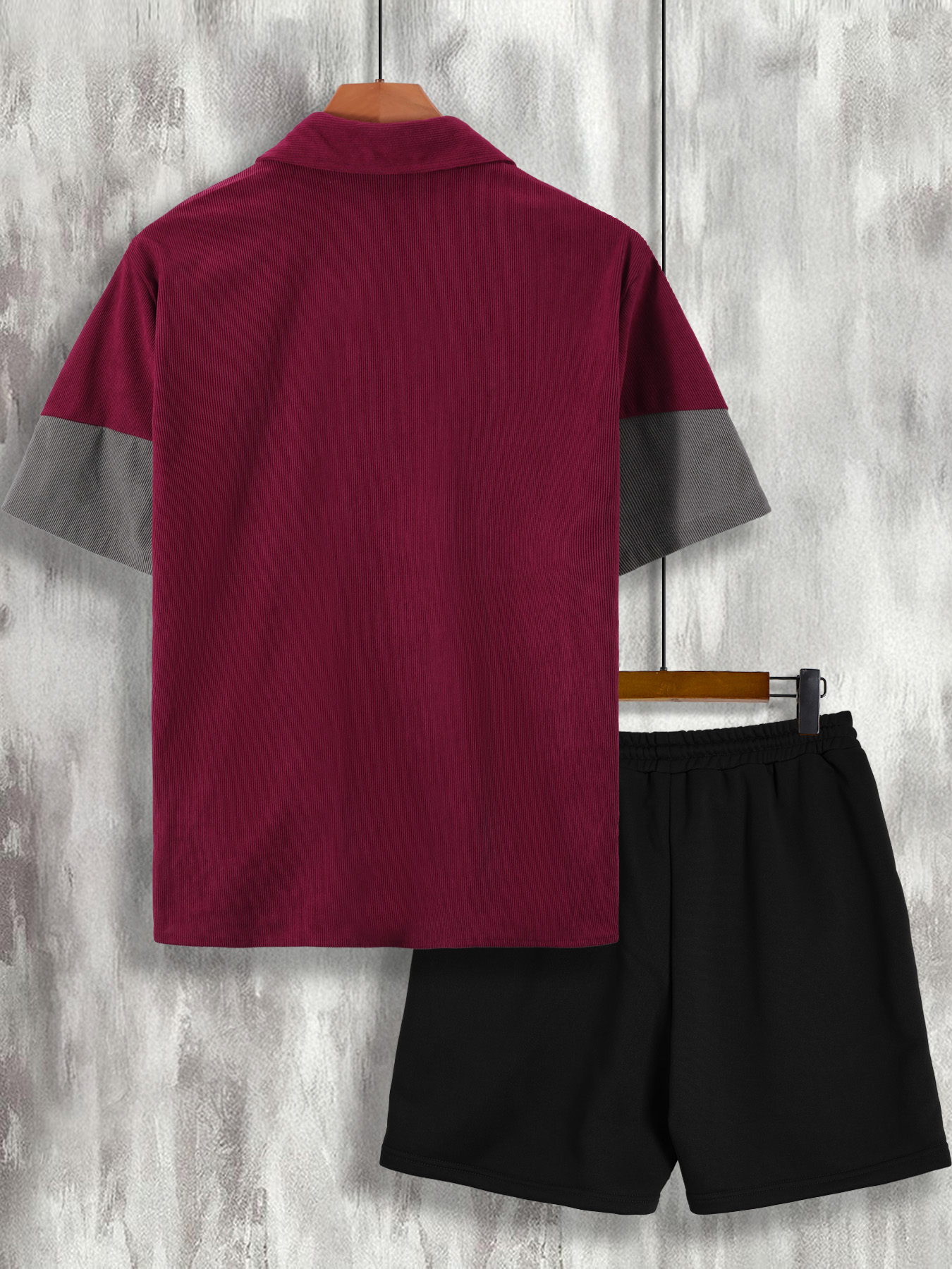 Men's Wine Red & Gray Color Bl - Wine & Beer Emporium recensione e prezzo