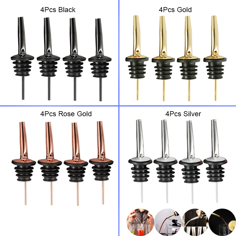 4Pcs Black/Rose Gold/Silver Li - Wine Aerator Pour recensione e prezzo