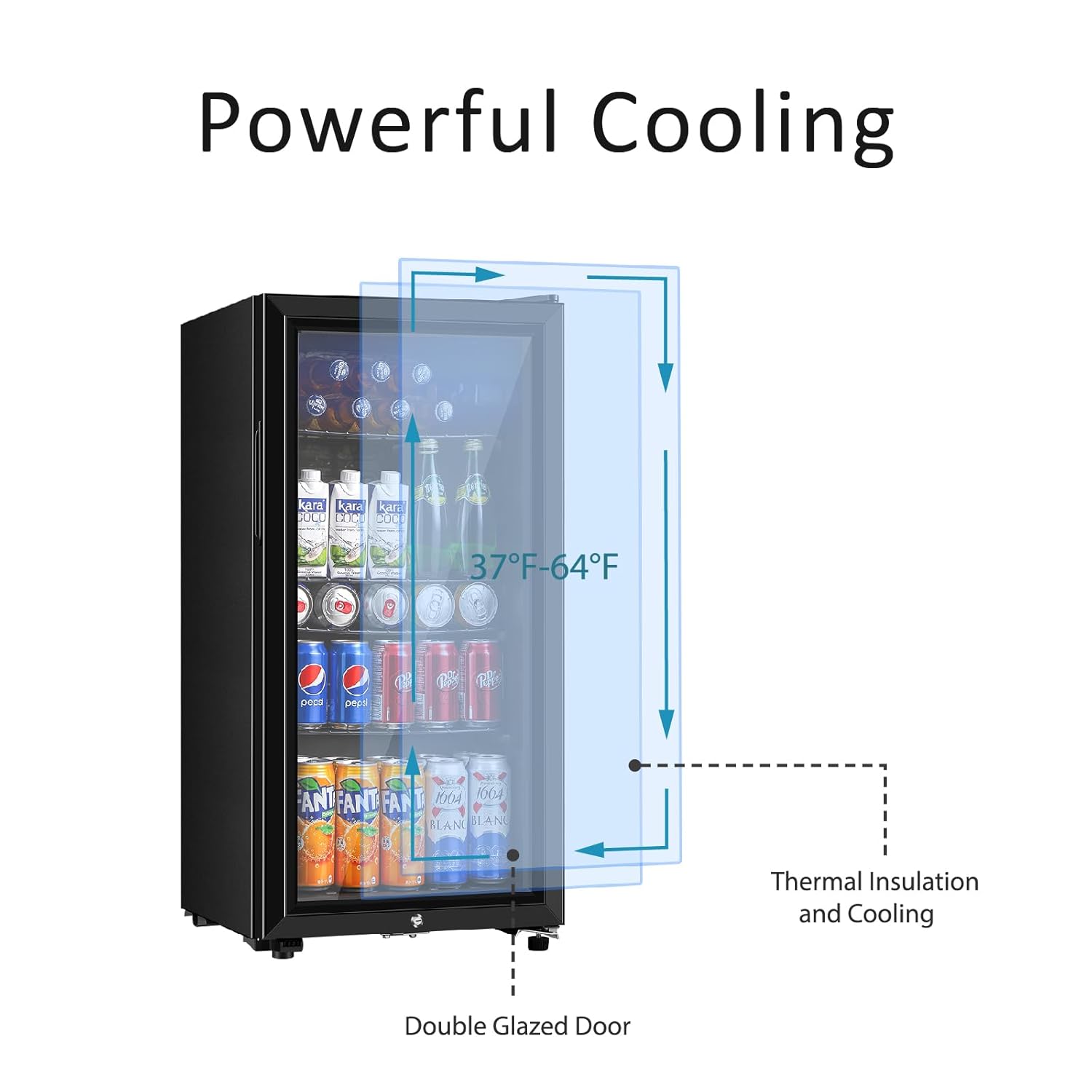 Beverage Refrigerator, 3.2 Cu. - Wine Beer Refrigerator recensione e prezzo