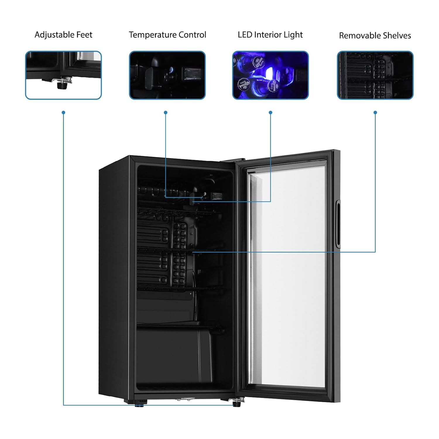 Beverage Refrigerator, 3.2 Cu. - Wine Beer Refrigerator recensione e prezzo