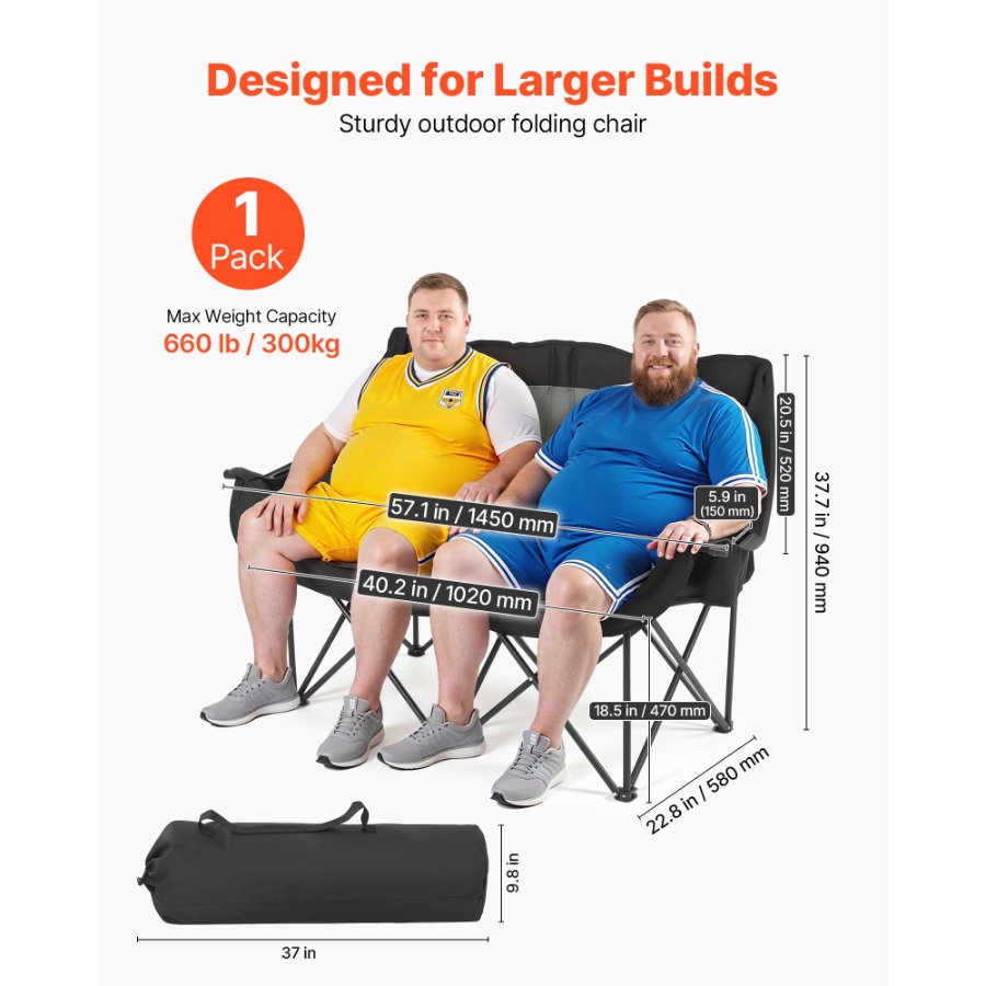 Sturdy Double Camping Chair fo - Wine Bag Carry Two recensione e prezzo