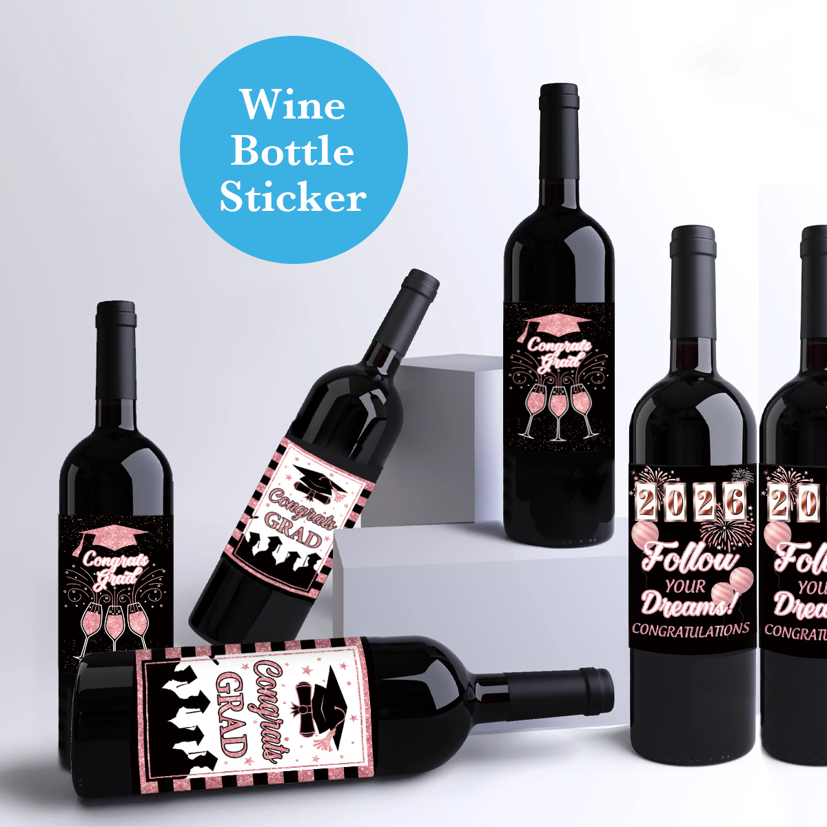 6pcs Congrats Grad Class 2026  - Wine In Beer Bottle recensione e prezzo