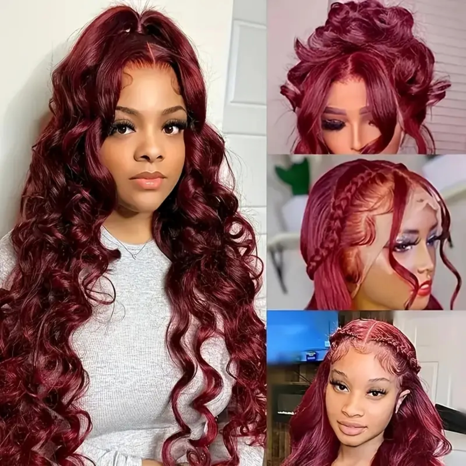 99j Burgundy Lace Front Wig Hu - Wine & Beer Emporium recensione e prezzo